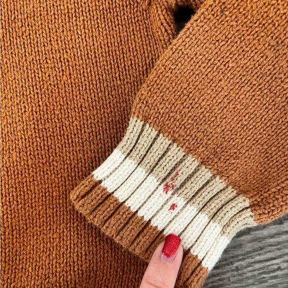 Cat & Jack Toddler Boy Brown Bear Printed Sweater Crewneck Bear Glasses Size 3T - Picture 10 of 11